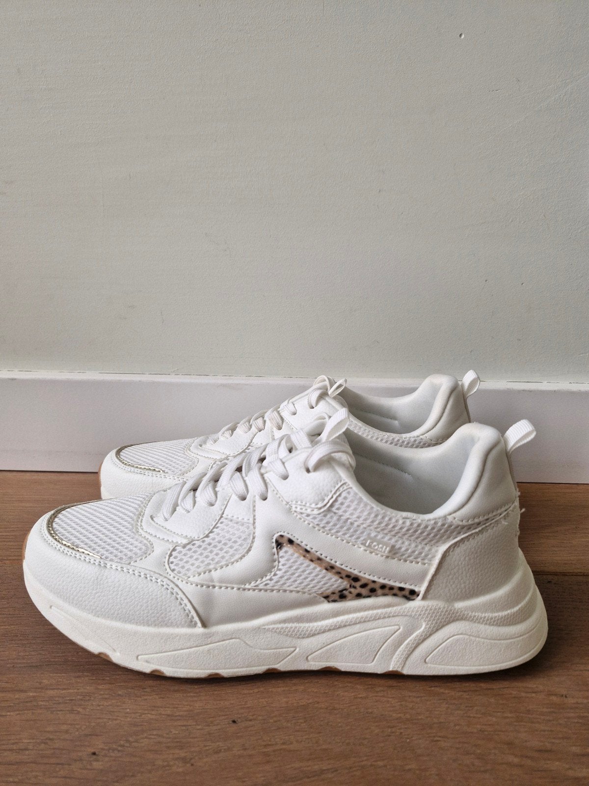 Sneakers Posh by Poelman, maat 41 / 42, ZGAN!, Wit, Ophalen of Verzenden, Posh by Poelman, Sneakers of Gympen