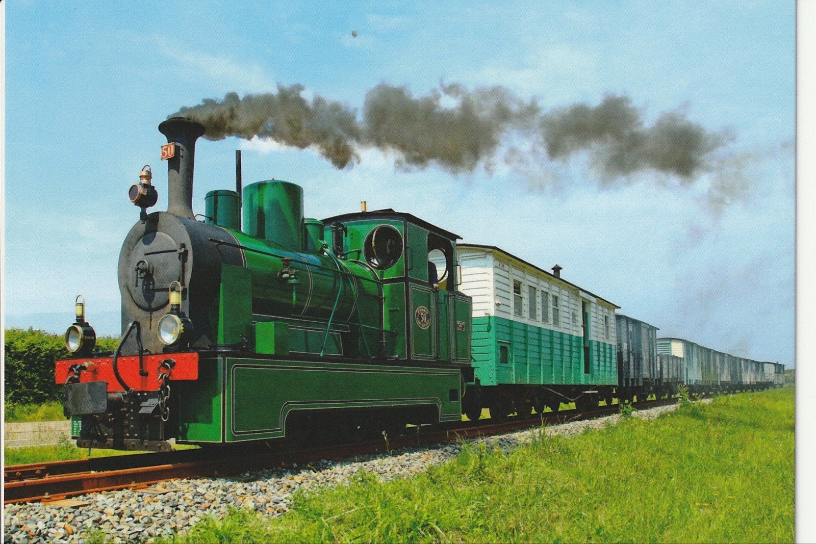 OUDDORP TRAMMUSEUM STOOMTRAM LOCOMOTIEF RTM 50 ONDER STOOM, Ophalen of Verzenden, 1980 tot heden, Ongelopen, Zuid-Holland