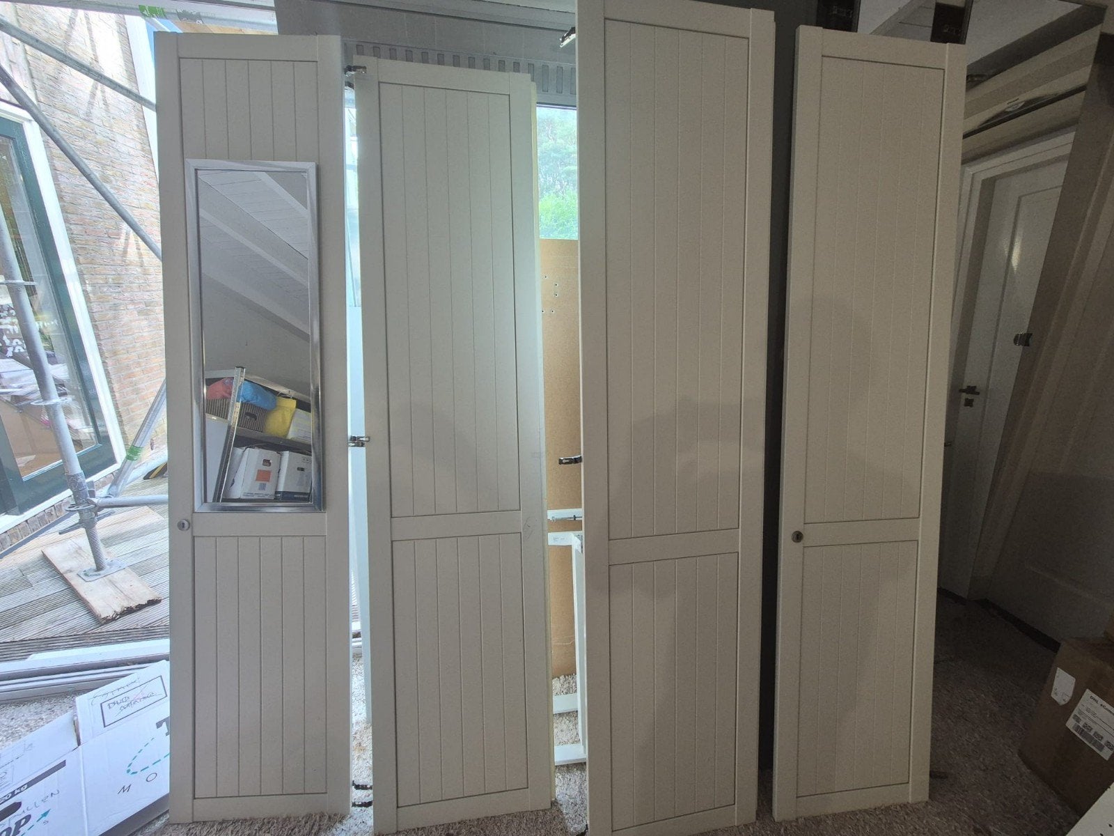 Witte Ikea Pax deuren, Ophalen, 100 tot 150 cm, 200 cm of meer, Zo goed als nieuw