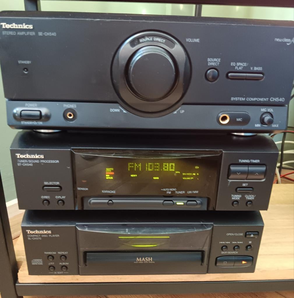 Technics Stereo Set met CD-speler, Tuner en Versterker, Audio, Tv en Foto, Stereo-sets, Gebruikt, Tuner of Radio, Losse componenten