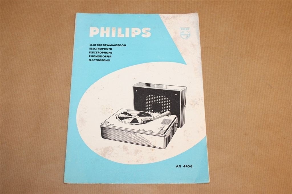 Philips gebruiksaanwijzing Elektrogrammofoon - 1960, Ophalen of Verzenden