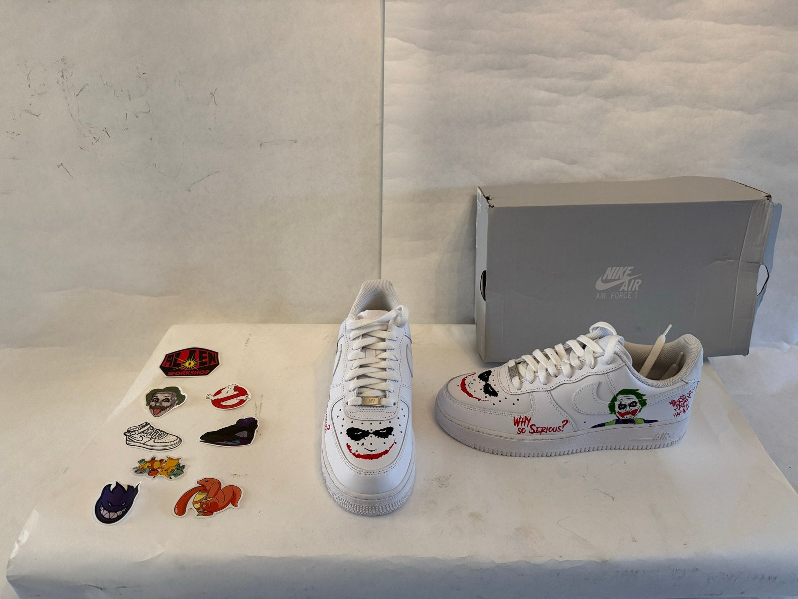 Nike Air Force 1 Custom Joker Sneakers 42,5, Ophalen of Verzenden, Nieuw, Wit, Sneakers of Gympen