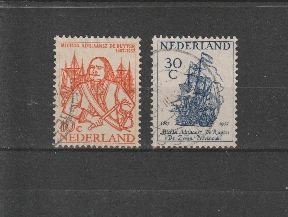Nederland 1957, NVPH 693 t/m 694, Gestempeld., Ophalen of Verzenden, Na 1940, Gestempeld