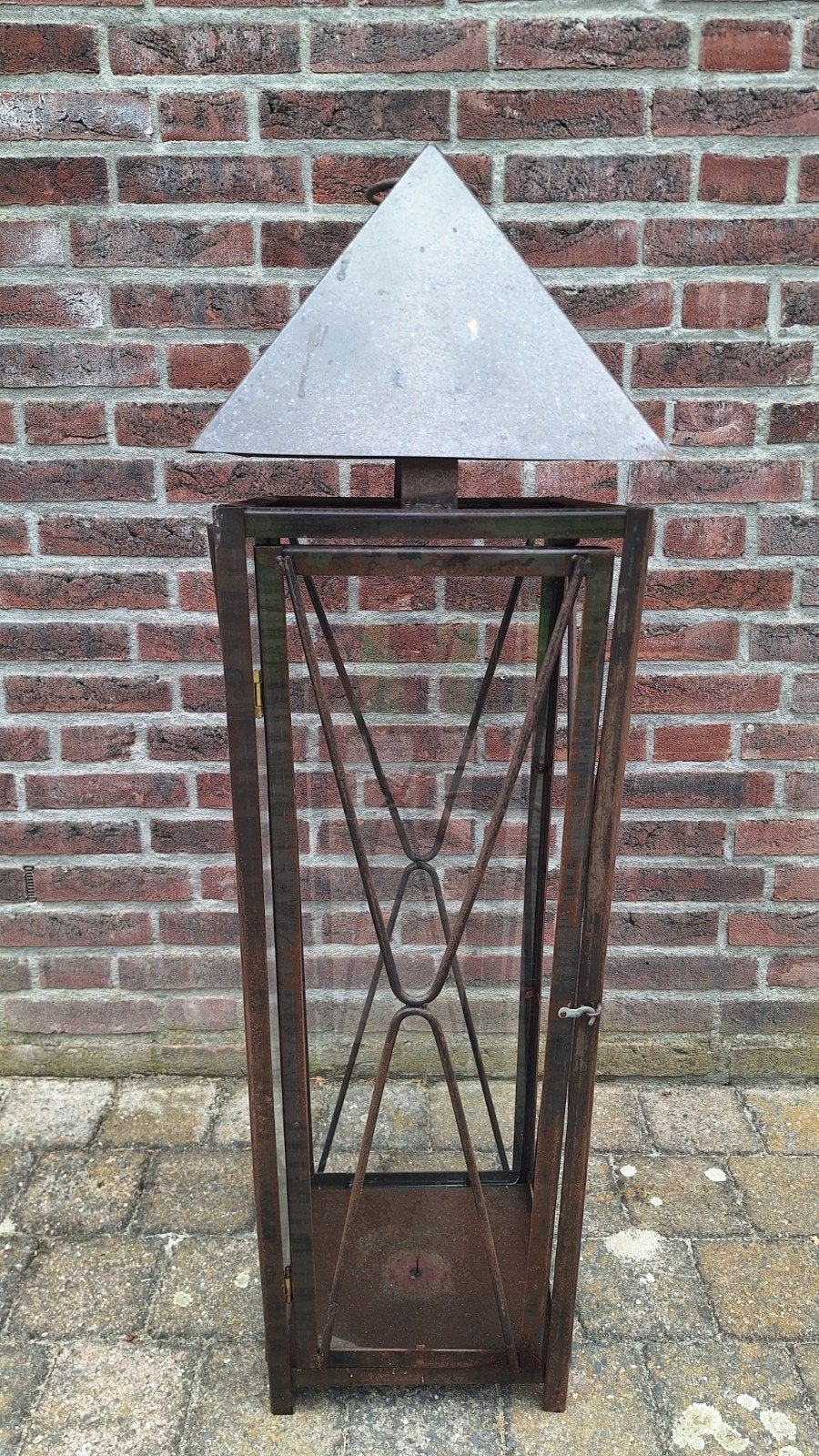 Decoratieve metalen zuil/lantaarn voor buiten, Ophalen