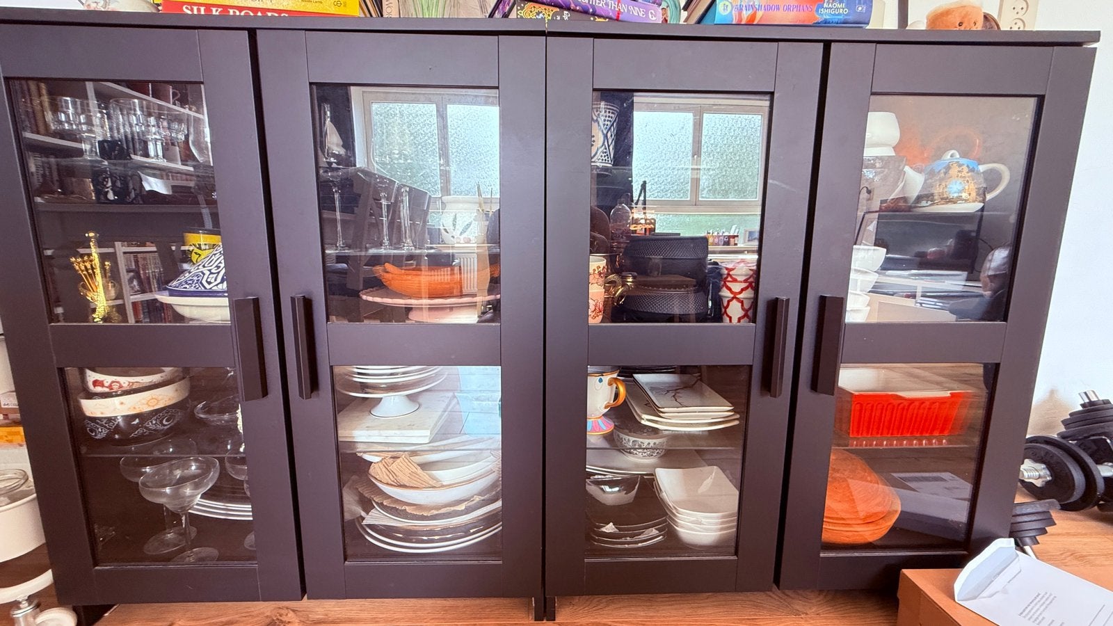 Ikea Brimnes vitrine kasten, Huis en Inrichting, Kasten | Vitrinekasten, Ophalen, 50 tot 100 cm, Zo goed als nieuw, 150 tot 200 cm