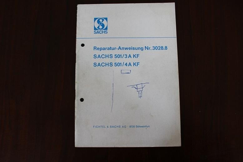 Sachs 501/3A 501/4A KF reparatur anweisung, Ophalen of Verzenden, Gebruikt