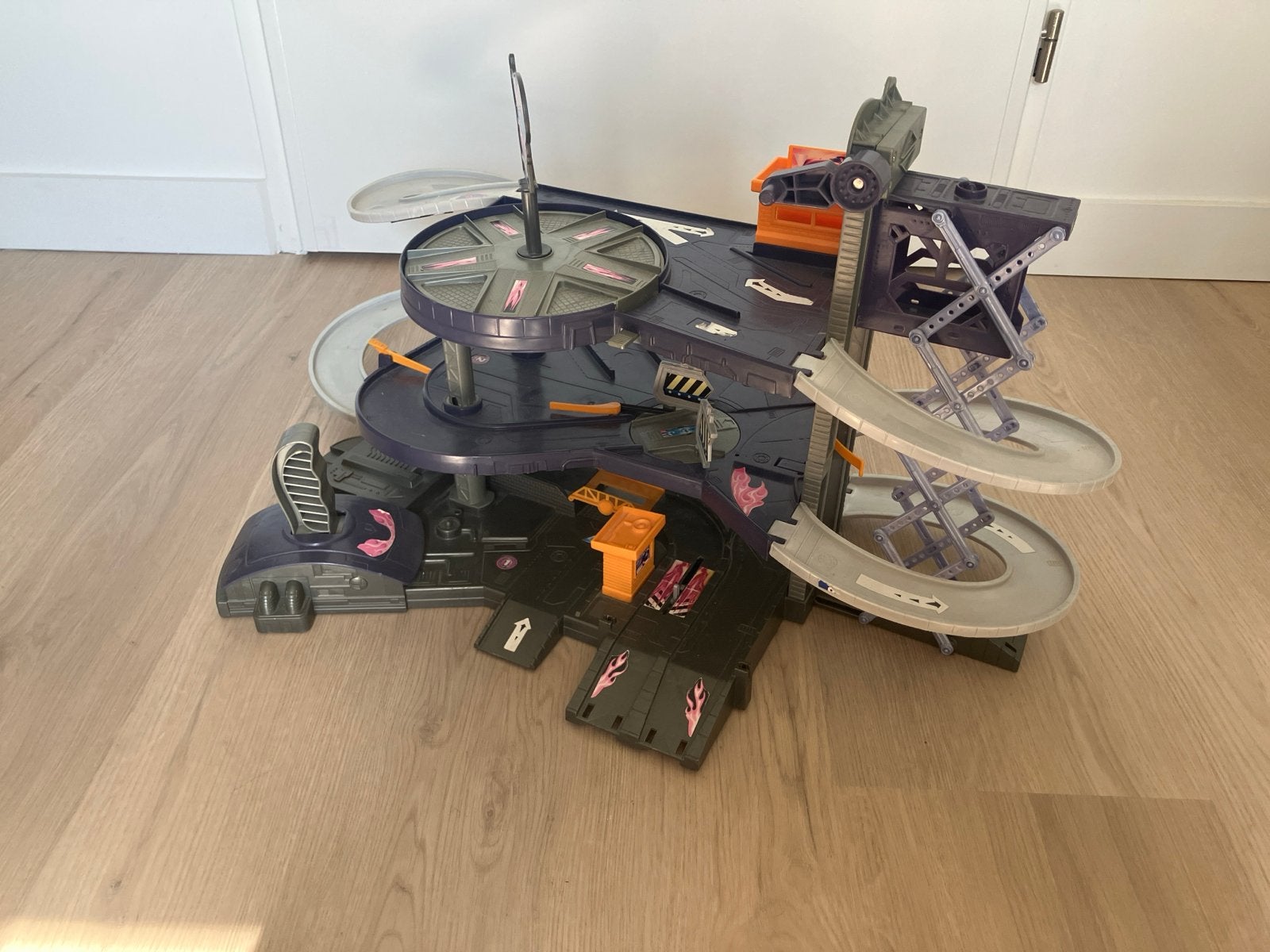 Hot Wheels Garage met lift en banen, Ophalen, Hot Wheels, Handmatig, Racebaan