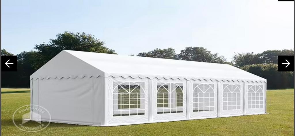 4x10 en 4x8 meter Partytent te huur - incl. op- en afbouw, Ophalen, Gebruikt, Partytent, 4 tot 6 meter