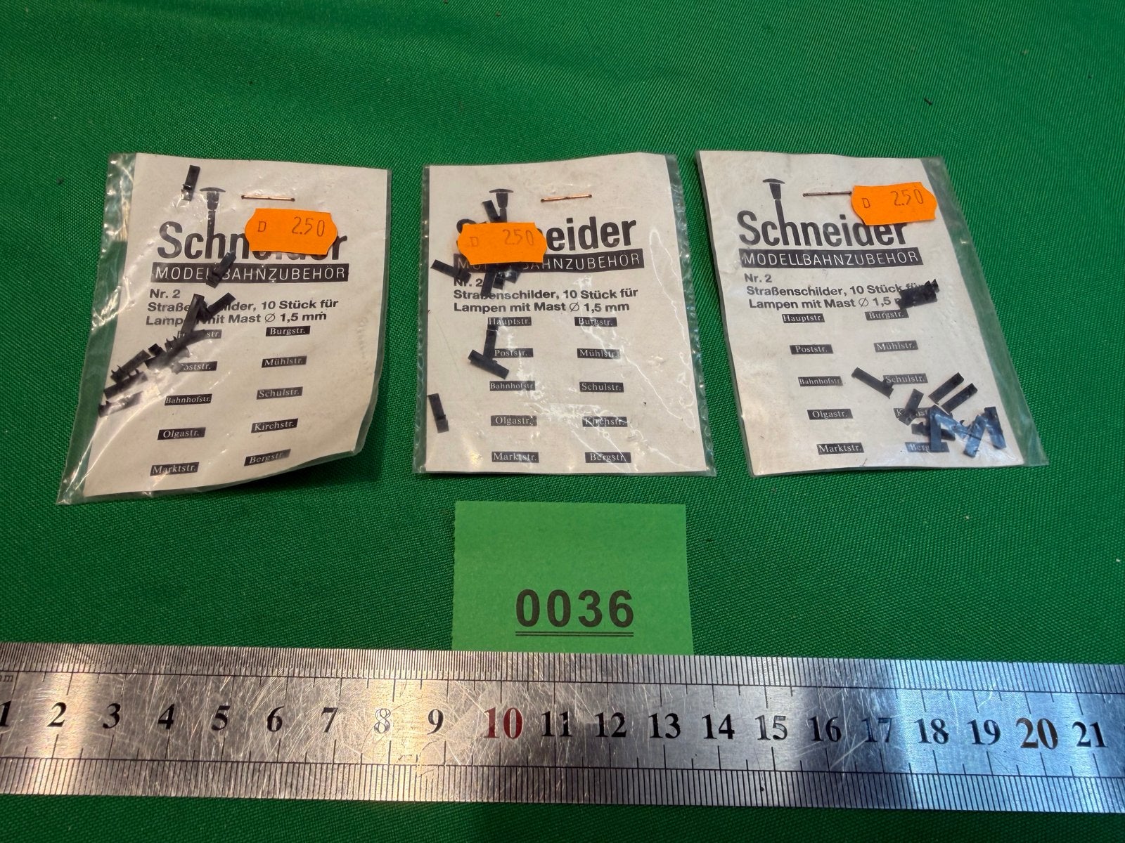 Schneider Modelbaan Straatschildjes - 3x10 stuks, Overige merken, 1:50 of kleiner, Overige typen, Nieuw