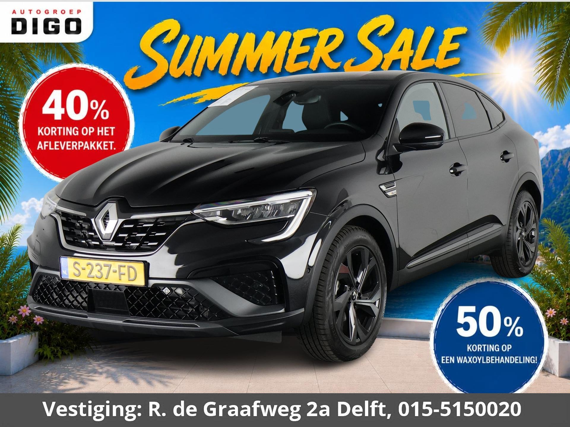 Renault Arkana 1.3 Mild Hybrid 160 R.S. Line Automaat | Trek, Auto's, Renault, Arkana, Gebruikt, 4 cilinders, Zwart