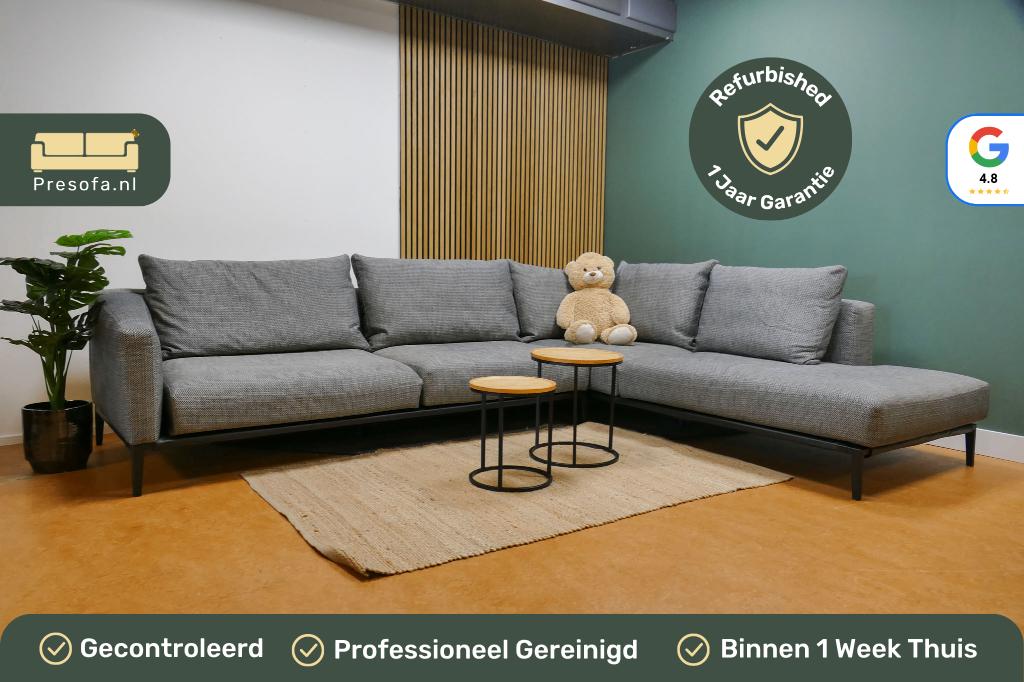Hoekbank Topform Antraciet Gemêleerd [Refurbished], Huis en Inrichting, -, -, Hoekbank, 300 cm of meer