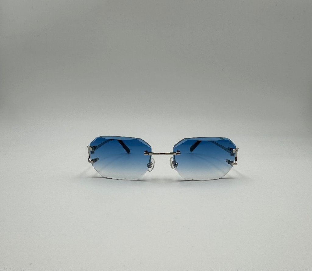 Cartier diamond cut bril blauw, Overige merken, Blauw, Nieuw, Ophalen of Verzenden