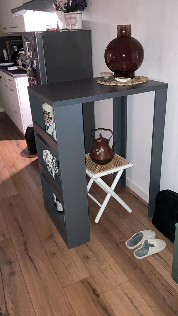 Bartafel Antraciet 57 x 80 cm Vicco - Zo goed als nieuw, Huis en Inrichting, Tafels | Statafels, Ophalen, Zo goed als nieuw