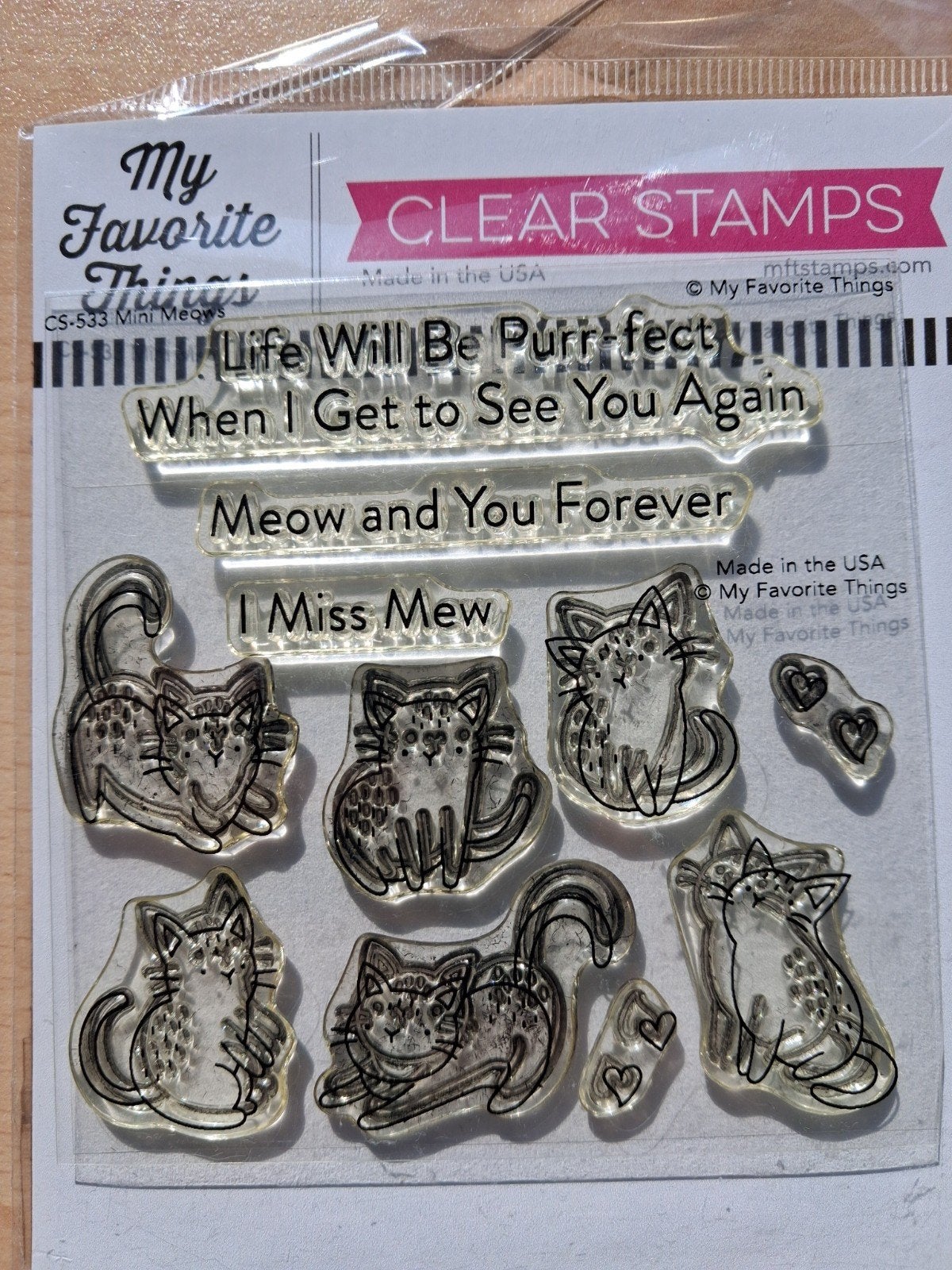 MFT stempeltjes leuke katten, Ophalen of Verzenden, Zo goed als nieuw, Clearstamp