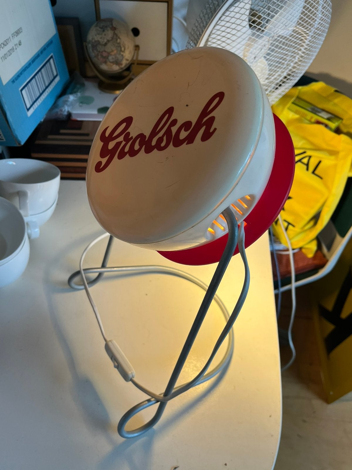 Vintage Grolsch Beugellamp Verzamelaarsitem uit de Jaren ’90, Ophalen of Verzenden, Zo goed als nieuw, Lichtbak of (neon) lamp