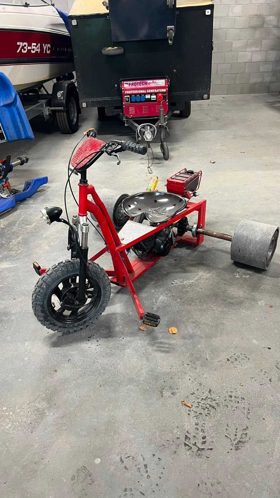 Unieke Tomos Drift Trike - Handgemaakt, Fietsen en Brommers, Brommers | Tomos, Ophalen, Gebruikt, Maximaal 45 km/u, Overige modellen