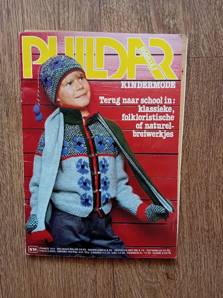 Blad - PHILDAR -1981, Ophalen of Verzenden, Gebruikt, Breien, Patroon of Boek