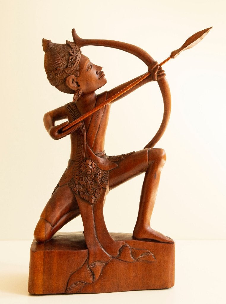Artdecostijl grote Balinese boogschuter, Art deco, Ophalen of Verzenden, Handgemaakt, 20 - 50 cm