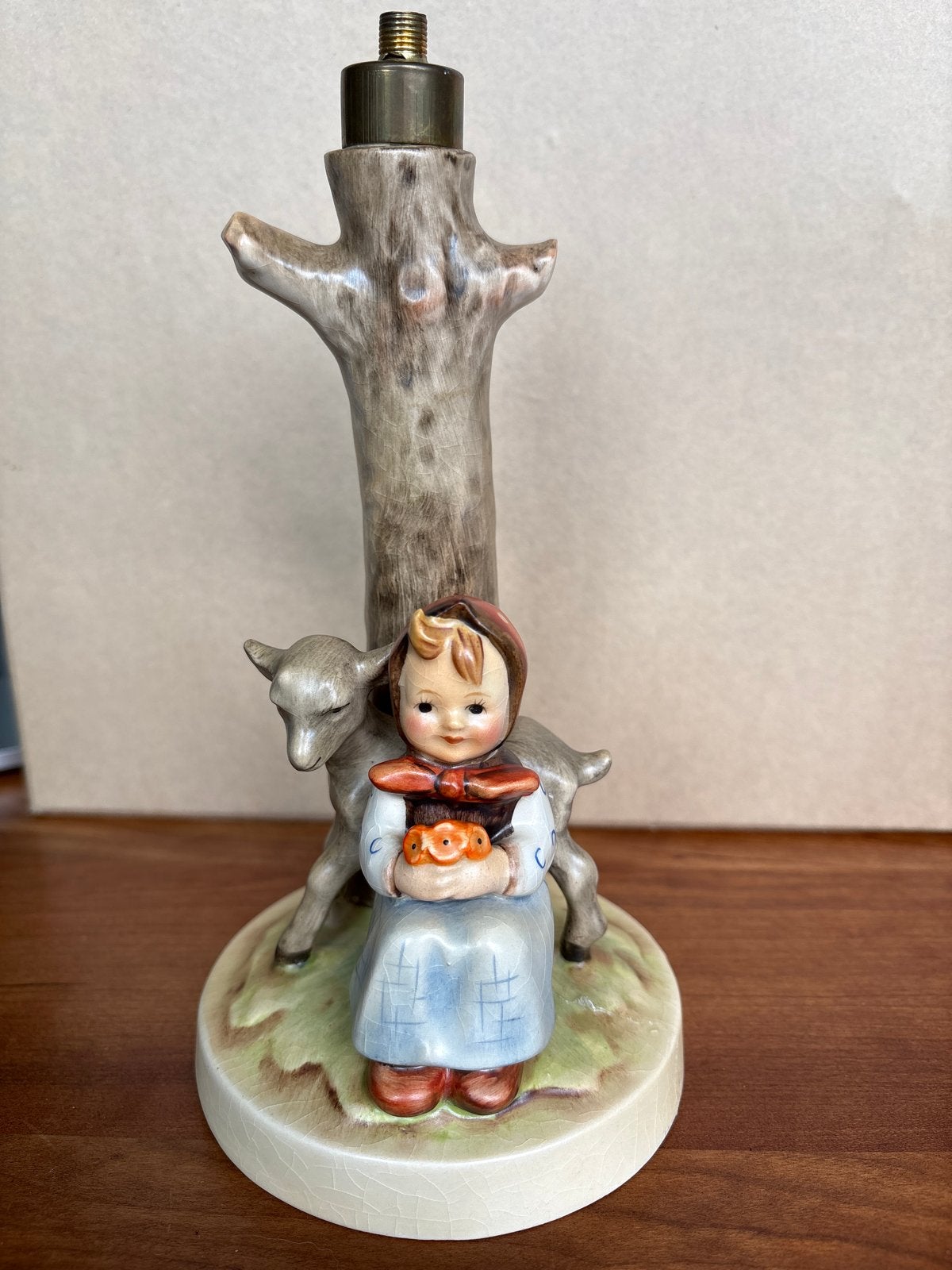 Vintage Hummel Lampje met Meisje en Geitje, Ophalen