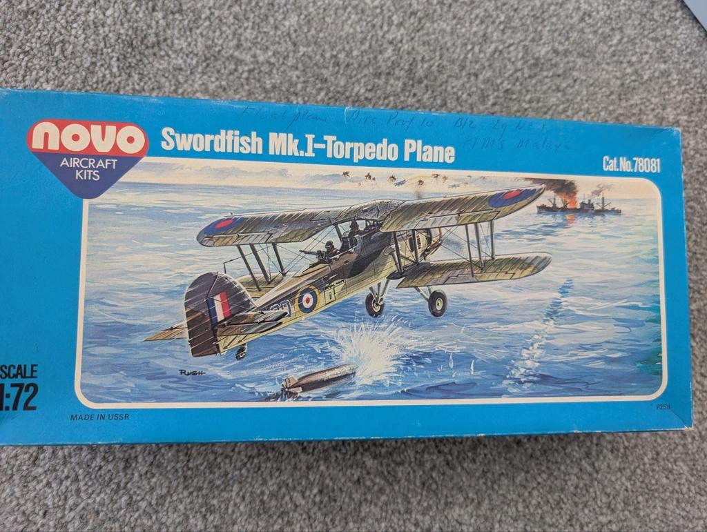 1/72 Novo Fairey Swordfish, Overige merken, 1:72 tot 1:144, Nieuw, Ophalen of Verzenden