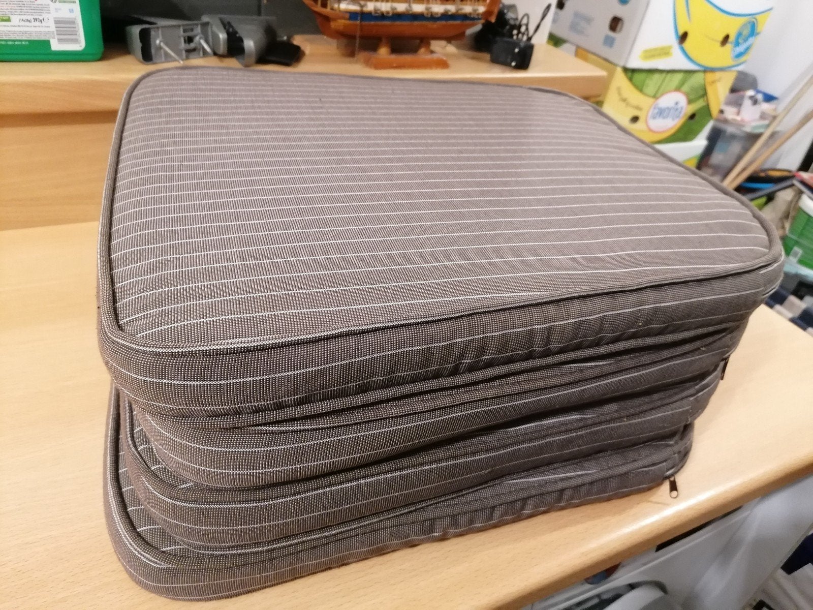 Set van 4 comfortabele tuinstoelkussens (47x48x4cm), Ophalen of Verzenden, Zo goed als nieuw