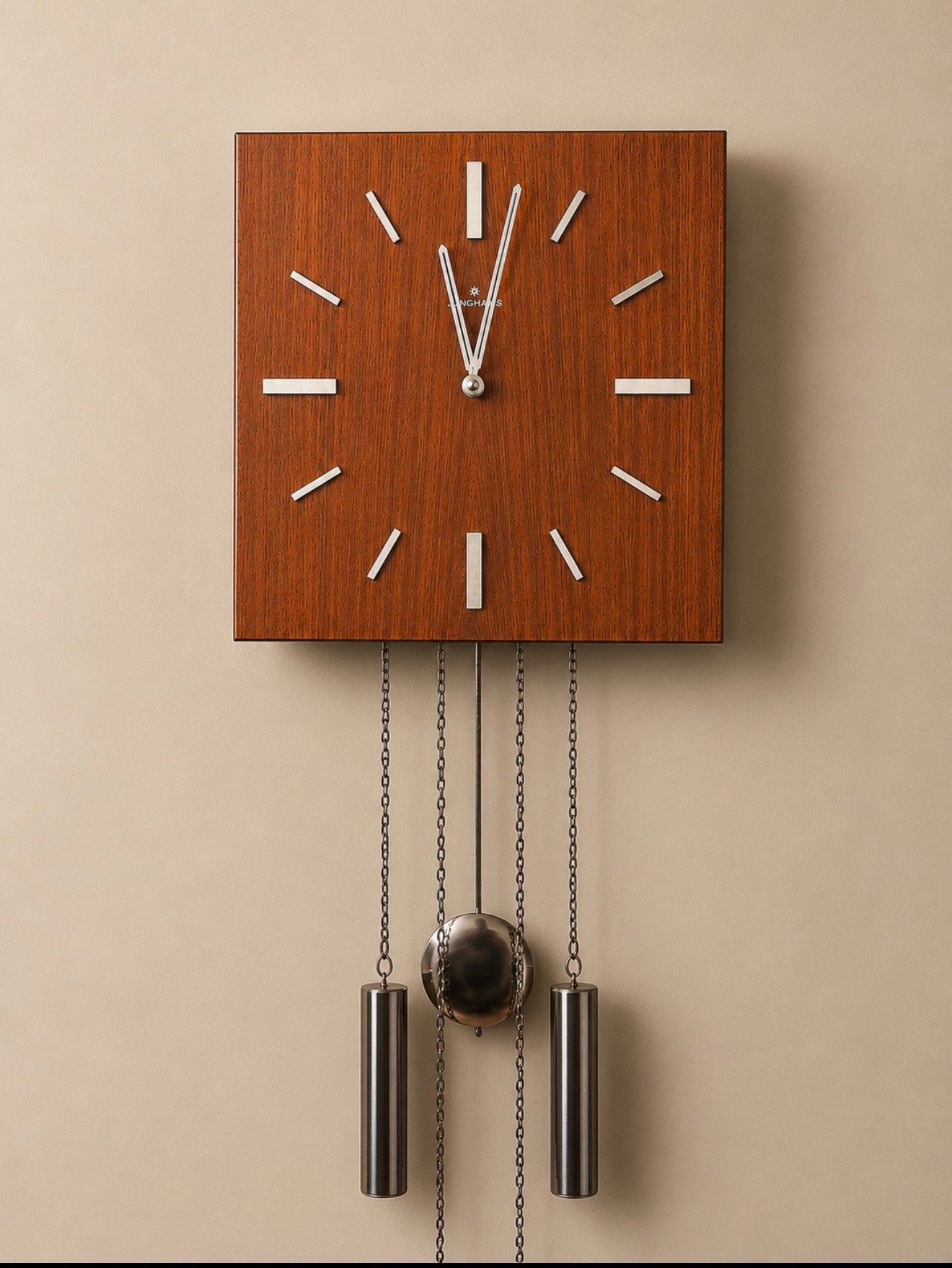 Originele Junghans design wandklok uit de jaren 70,, Ophalen of Verzenden, Zo goed als nieuw, Wandklok