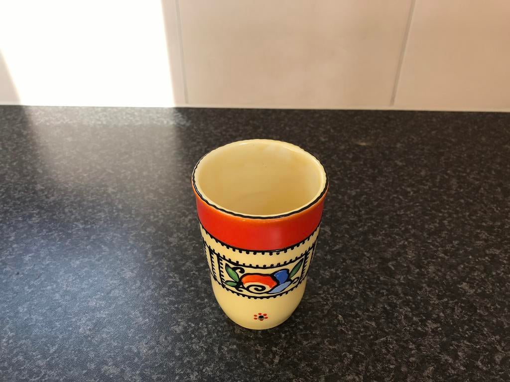 Beker, vaasje Ditmar Urbach , 11027 hand painted , keramiek, Antiek en Kunst, Antiek | Keramiek en Aardewerk, Ophalen of Verzenden