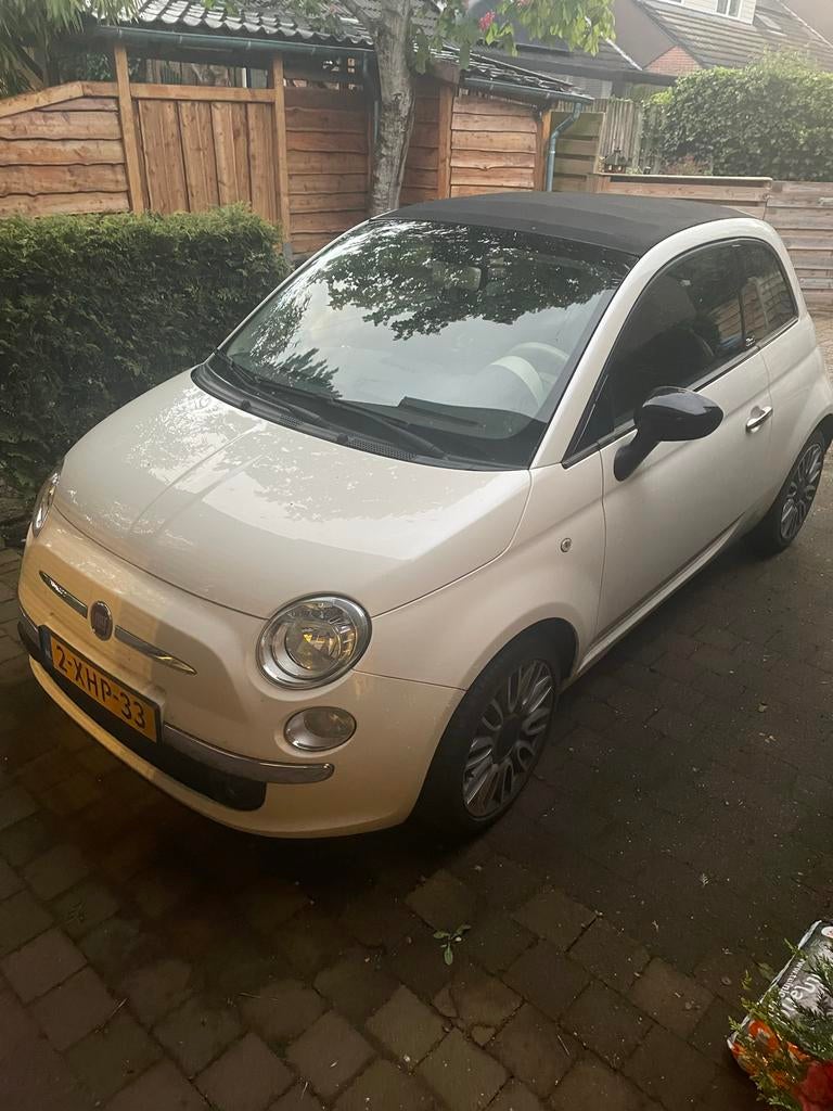 Fiat 500 Cabrio Twinair Turbo 80pk 2014 Wit, Auto's, Fiat, 31 €/maand, Wit, Origineel Nederlands, Handgeschakeld