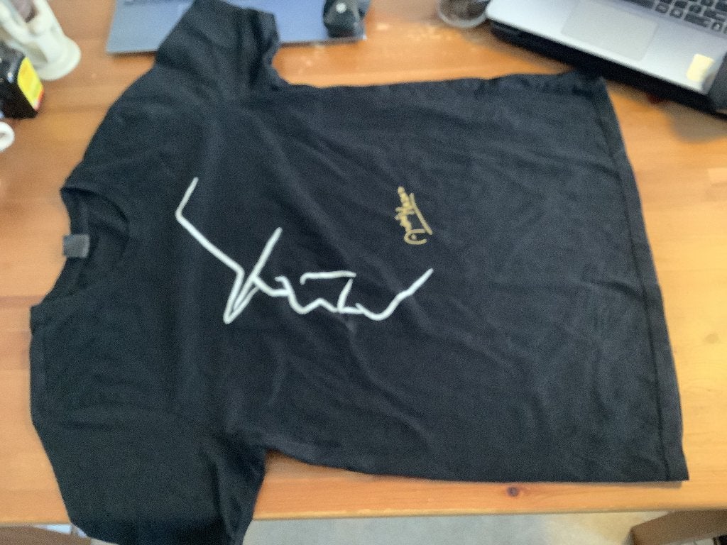 André Hazes T-shirt zwart. Maat L. Gedragen, Maat 52/54 (L), Zwart, Ophalen of Verzenden, Gedragen