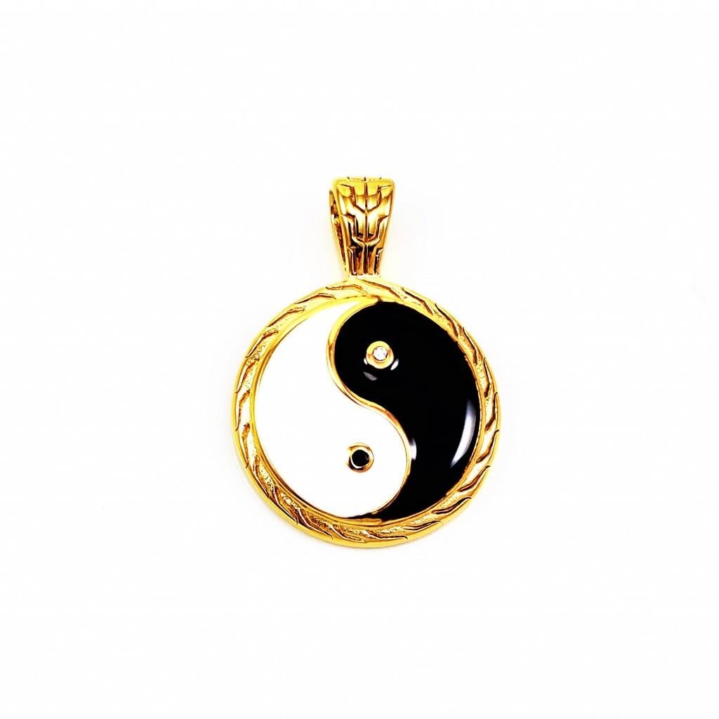 Geliefd Symbool Verguld RVS Yin Yang Hanger Dames Heren, Overige materialen, Birgitta-Gracht 33, 6465 EL Kerkrade, Nederland, Verzenden