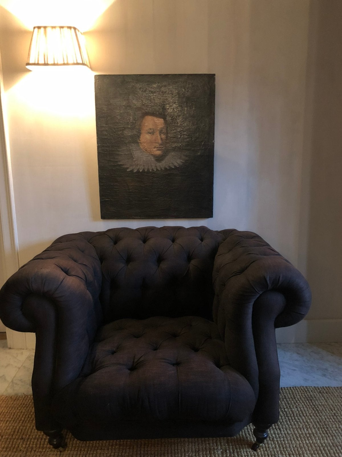 Fauteuil gecapitoneerd Mulberry, Ophalen, Zo goed als nieuw, 75 tot 100 cm, 50 tot 75 cm