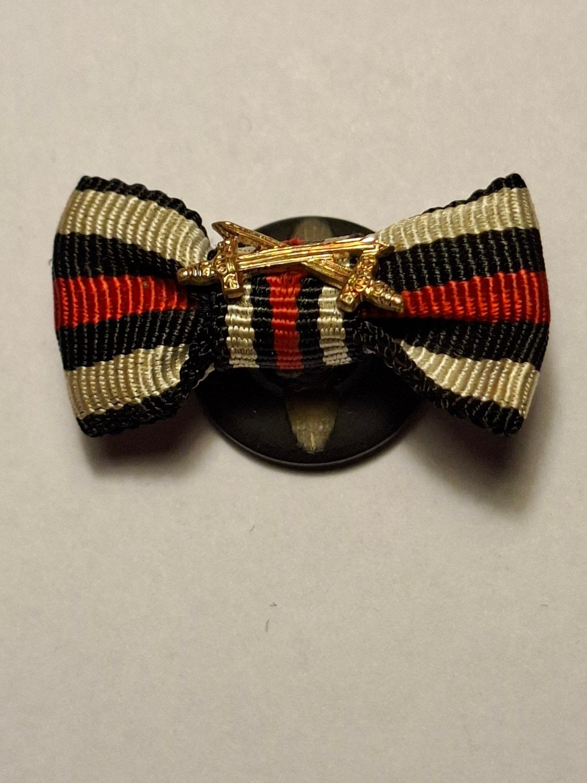 Knoopslintje hindenburg kruis met zwaarden WO1, Verzamelen, Ophalen of Verzenden, Landmacht, Duitsland, Lintje, Medaille of Wings
