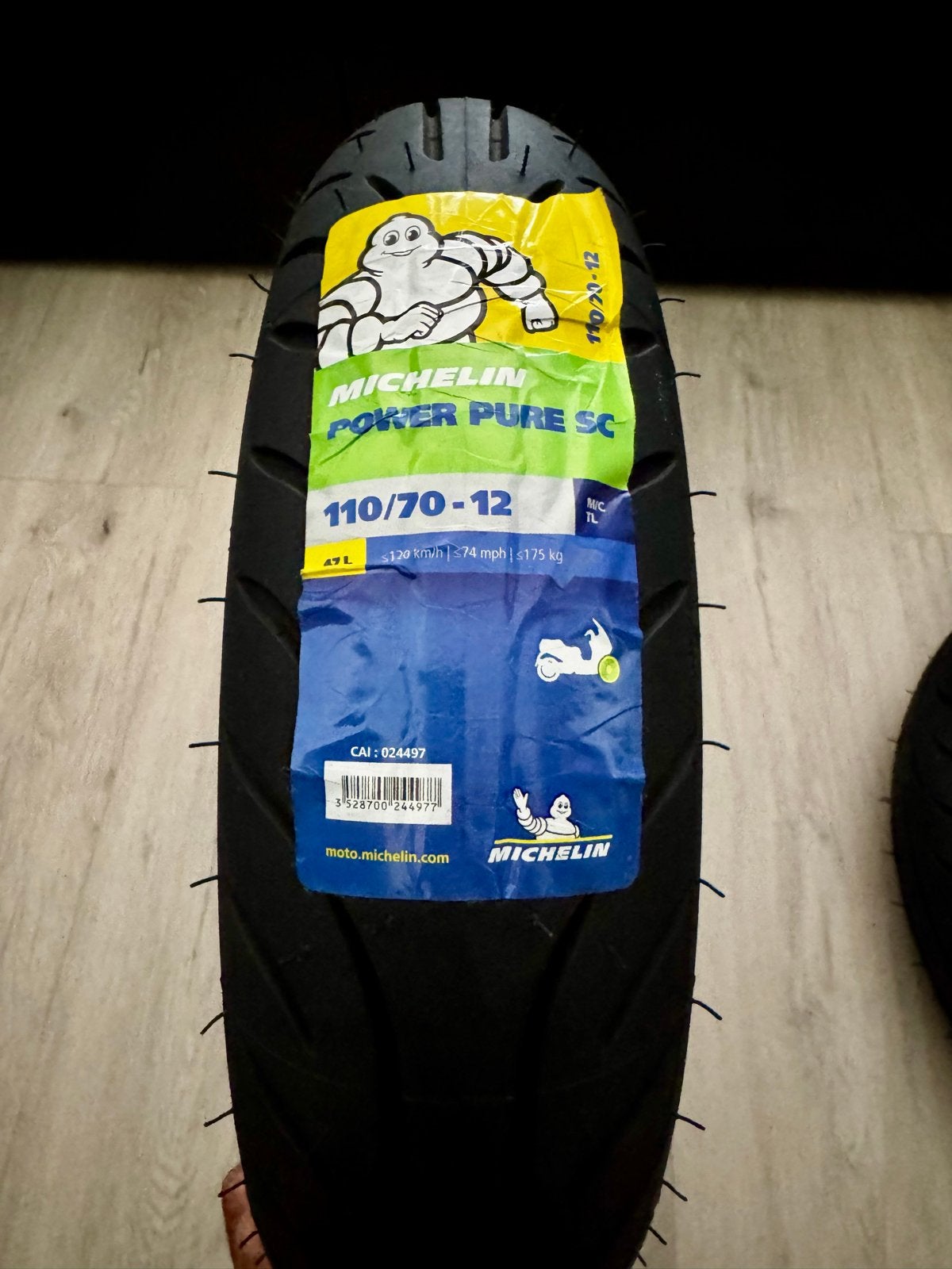 2x nieuwe Michelin Power Pure SC 110/70-12 scooterbanden, Ophalen of Verzenden, Nieuw, Overige typen, Overige merken
