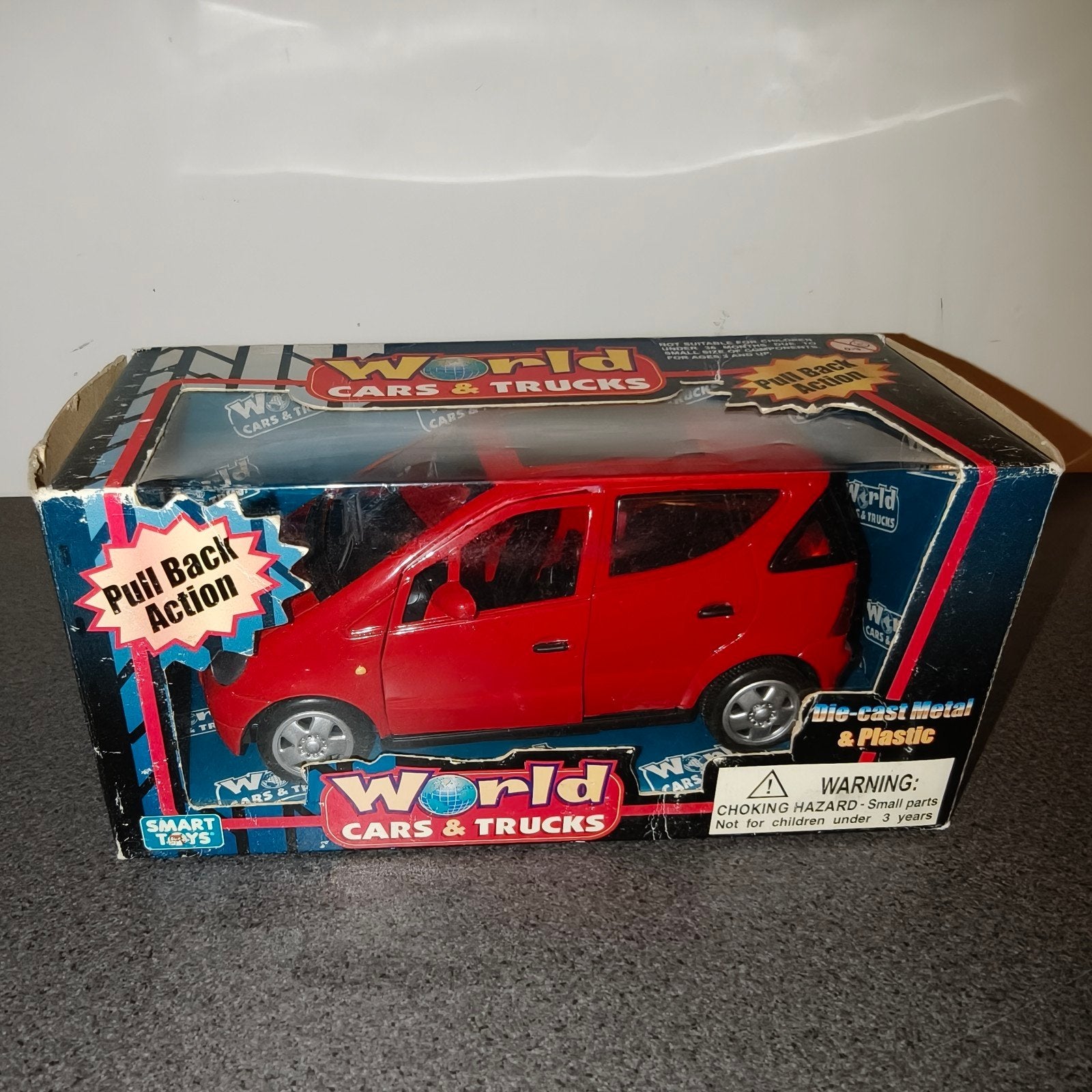 World Cars & Trucks Rode Speelgoedauto met Pull Back Actie, Ophalen of Verzenden, Nieuw, Auto