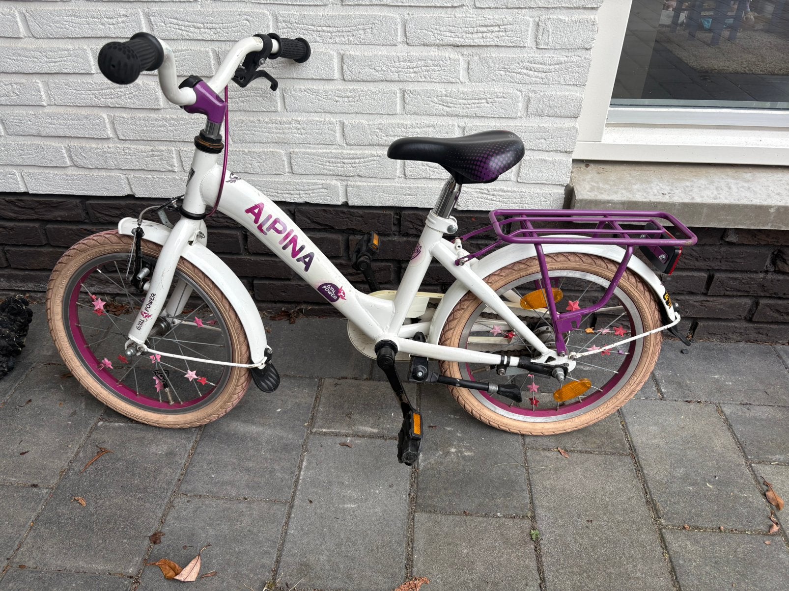 Alpina fiets 14 inch, Fietsen en Brommers, Ophalen, Gebruikt, Terugtraprem, 14 inch of minder