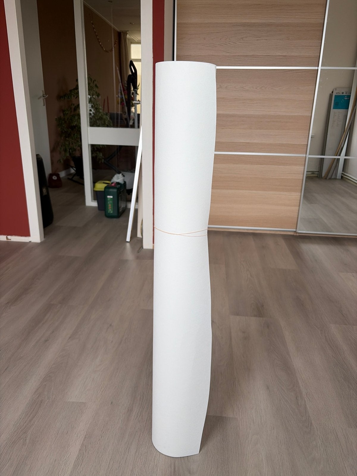 Glasvezel behang - Goed intact, Huis en Inrichting, Stoffering | Behang, Ophalen, Minder dan 10 m², Wit
