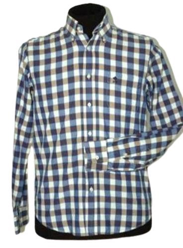 River Woods geruit overhemd, shirt, bl/wit, Mt. S, Halswijdte 38 (S) of kleiner, Zo goed als nieuw, River Woods, Meerkleurig