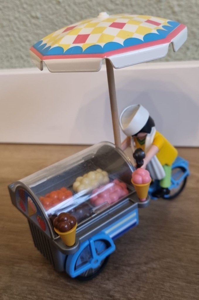 PLAYMOBIL Ijsverkoper 7492 + Pizzabakker 4766, Ophalen, Zo goed als nieuw, Complete set, Figuren