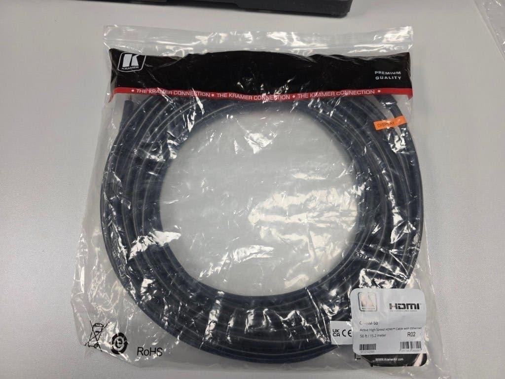 Kramer actieve HDMI kabel lengte 15 meter, Audio, Tv en Foto, Audiokabels en Televisiekabels, Ophalen of Verzenden, Zo goed als nieuw