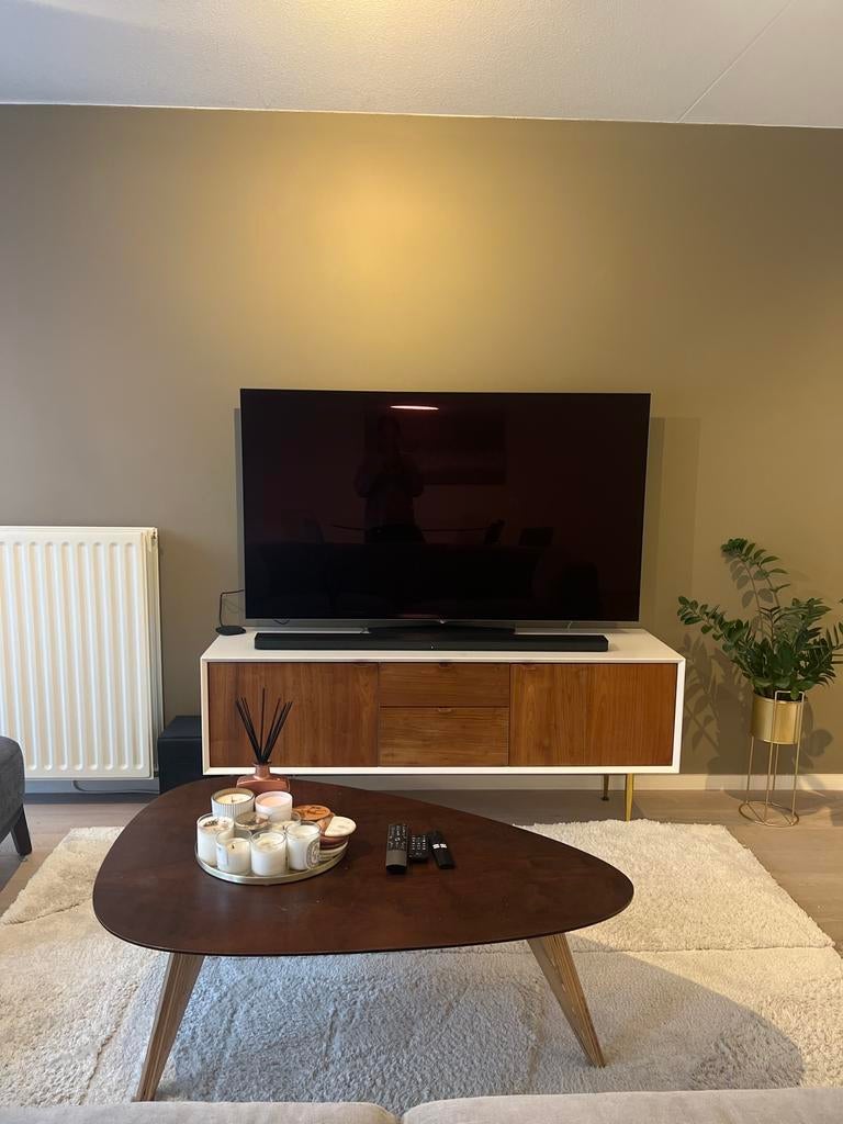 Salontafel | Wood coffee table, Huis en Inrichting, Tafels | Salontafels, Ophalen, 50 tot 100 cm, Zo goed als nieuw, Minder dan 50 cm