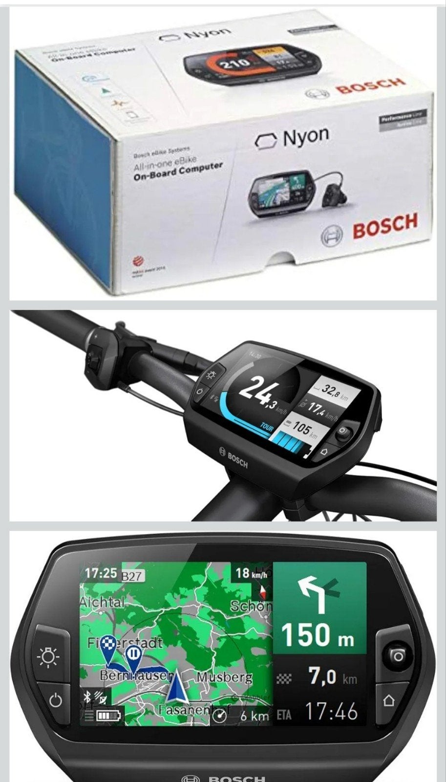 GEZOCHT  bosch nyon 1 fiets computer compleet, Fietsen en Brommers, Ophalen of Verzenden