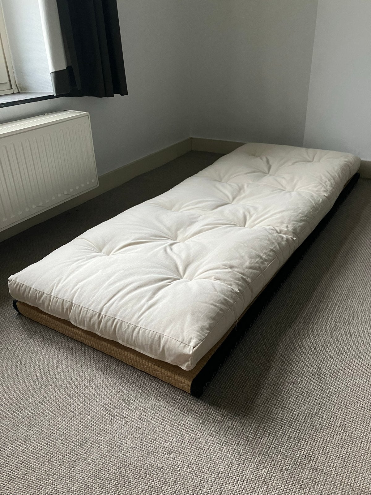Futon matras, 9cm, Eenpersoons, Ophalen of Verzenden, Zo goed als nieuw, 80 cm