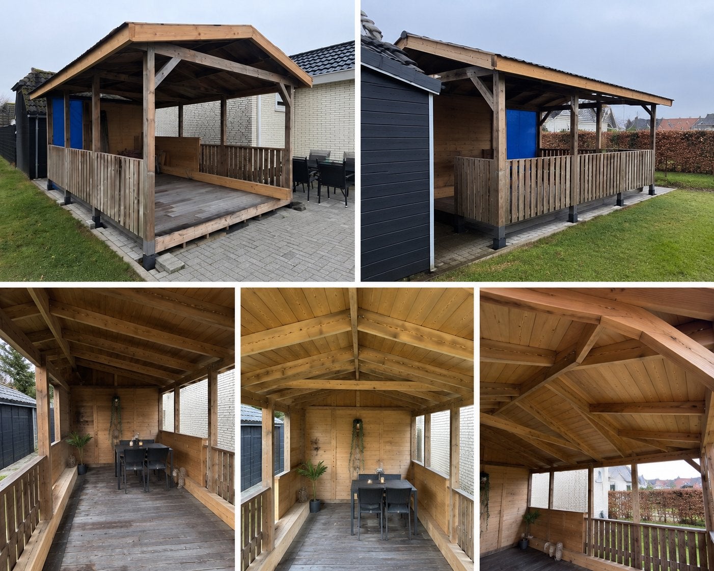 Complete Douglas houten overkapping / veranda/ tuinhuis, Tuin en Terras, Ophalen, Gebruikt, 250 tot 500 cm, Overige typen
