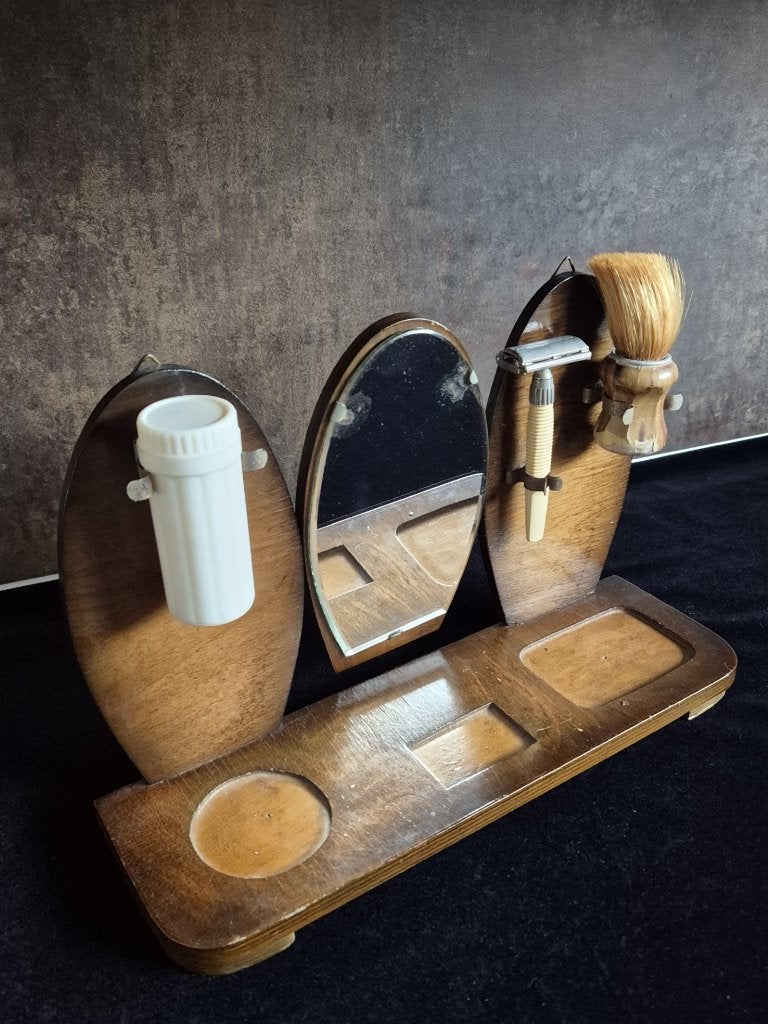 Vintage - Scheerkastje - Scheerstandaard - Scheerset, Ophalen of Verzenden