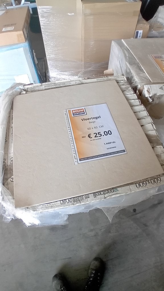 Pastorelli Ceramica Riverside P007077 Beige 60x60cm, Ophalen, 60 cm of meer, Nieuw, 10 m² of meer