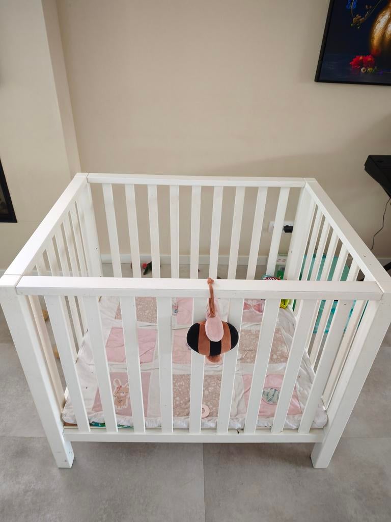 Wit houten baby box, Ophalen, Gebruikt, Ledikant