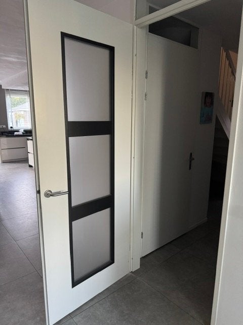 Jan des Bouvrie opdekdeur met glaspanelen, Ophalen, Gebruikt, 80 tot 100 cm, 215 cm of meer