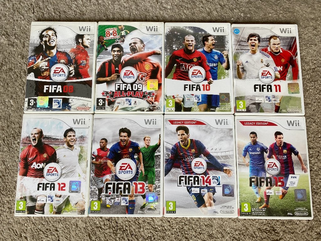Nintendo Wii | Collectie van 8 FIFA Games | Compleet, 1 speler, Ophalen of Verzenden, Zo goed als nieuw, Vanaf 3 jaar