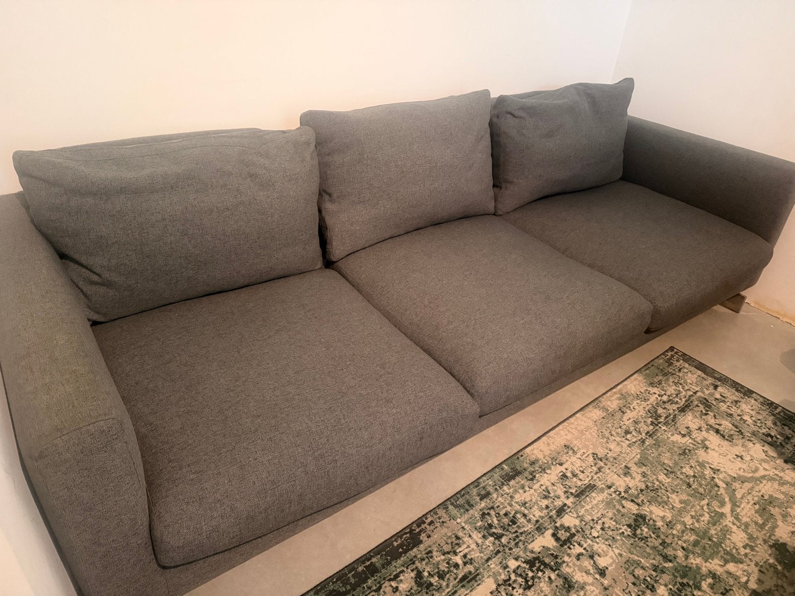 Molteni&C Designbank - Grijs, 260cm breed, Ophalen, 250 tot 300 cm, 100 tot 125 cm, Driepersoons