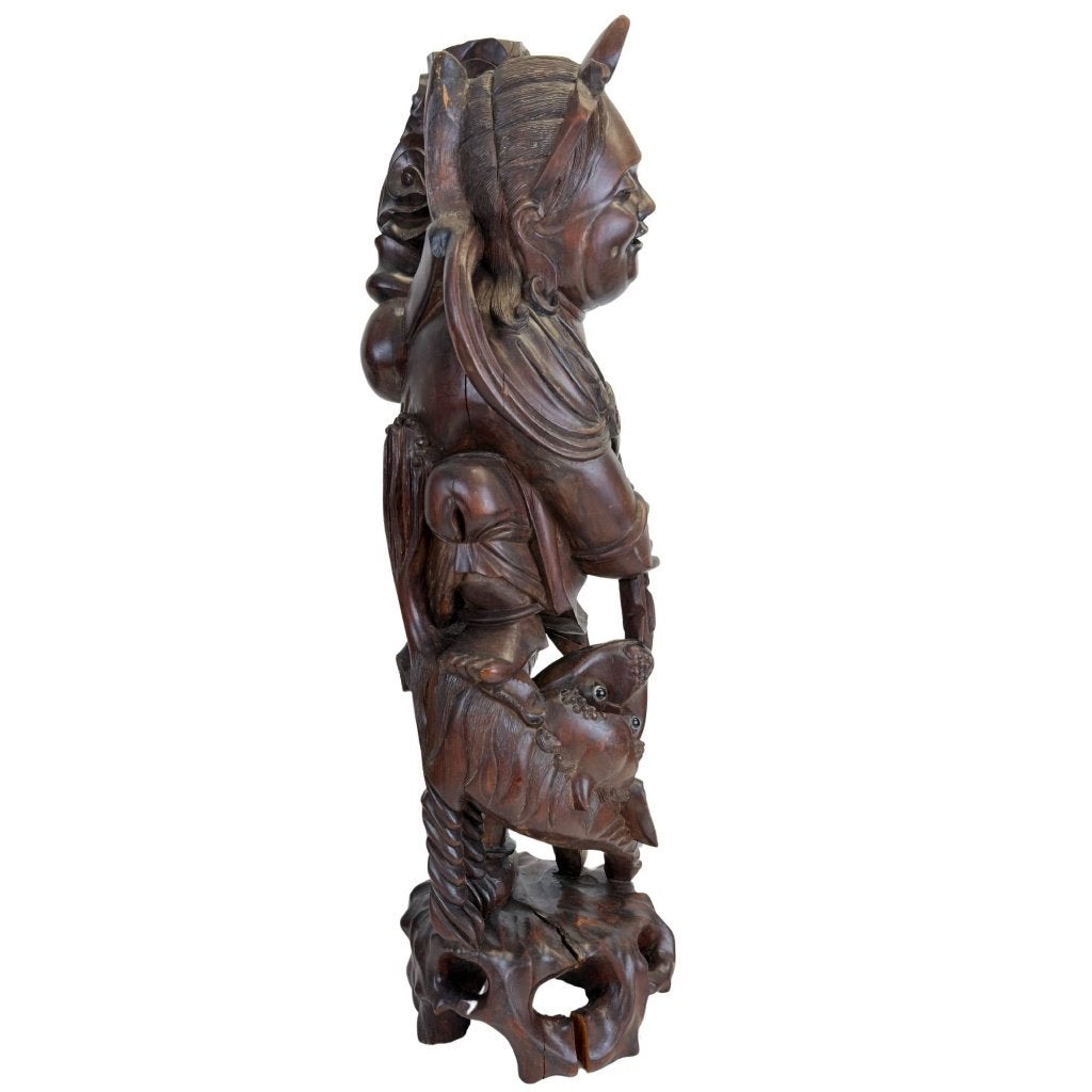 Ebisu – Japans houtsnijwerk – 59 cm, Japan, Ophalen of Verzenden, Beeld, Hout